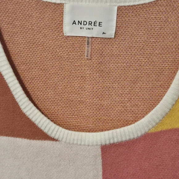 ANDREE BY UNIT Color Block Sleeveless Midi Dress Size Medium - Picture 3 of 5